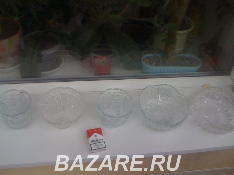 хрусталь СССР вазы графины бокалы и пр-в центре