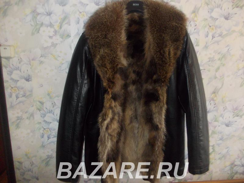 Куртка кожаная с мехом волка Италия Новая, Москва