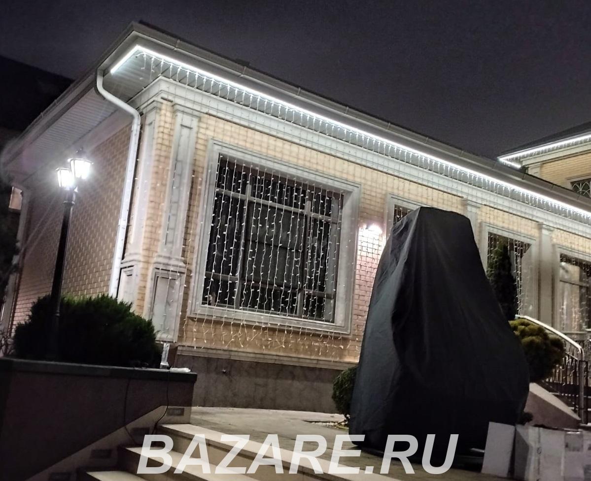 Украшение фасадов зданий гибким неоном Ростов-на-Дону,  Ростов-на-Дону