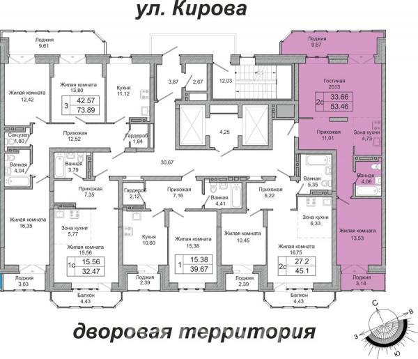 Продаю 2-комн квартиру 53 кв м,  Новосибирск