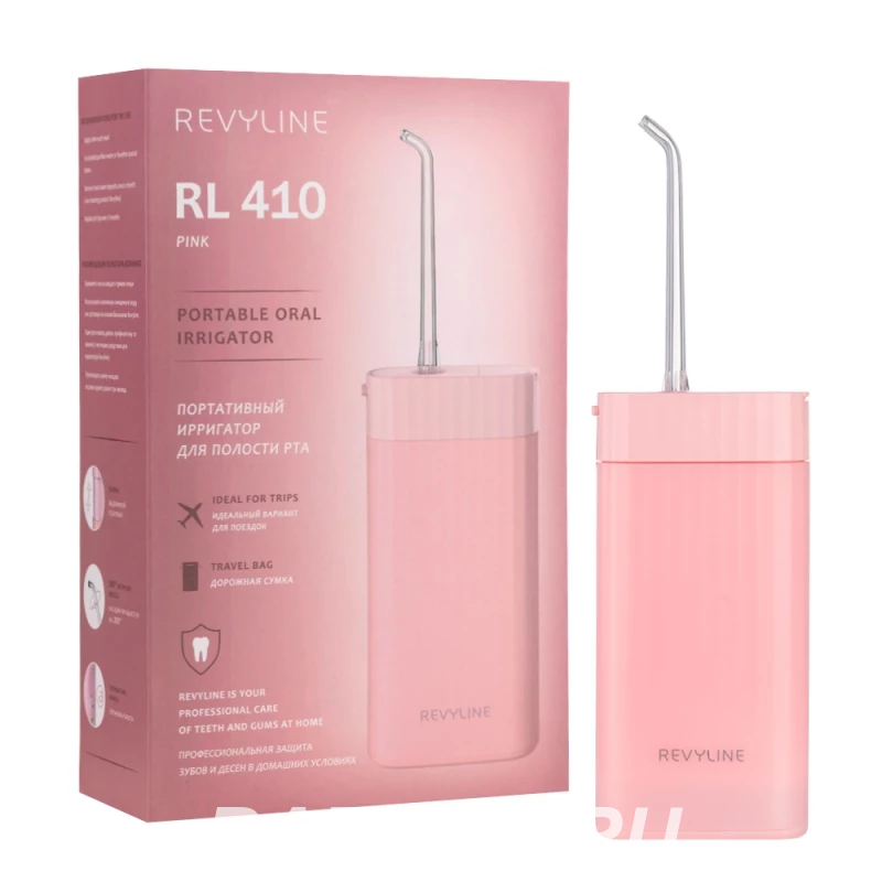 Ирригатор полости рта Revyline RL 410, розовый корпус