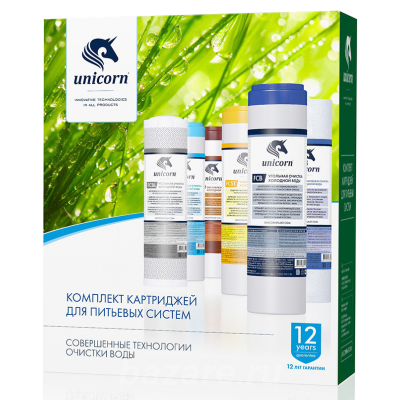 Комплект сменных картриджей Unicorn K-ST очистка и умягчение,  Ставрополь