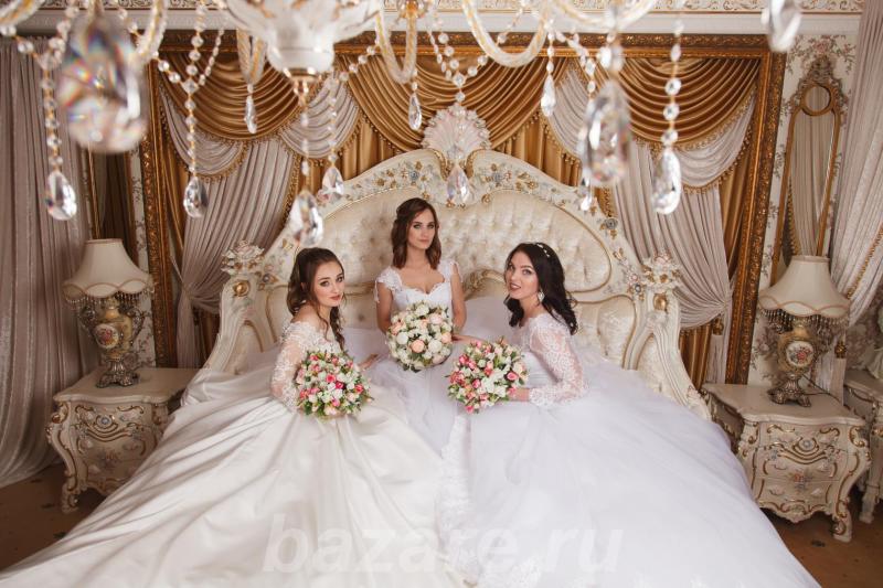 Новое атласное свадебное платье., Краснодар