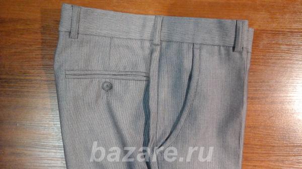 Продам брюки мужские серые летние зауженные новые