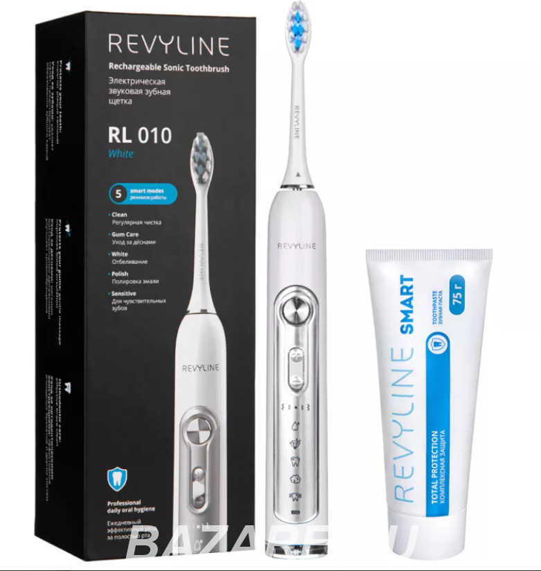 Зубная щетка Revyline RL010 White и паста для зубов Smart, Краснодар