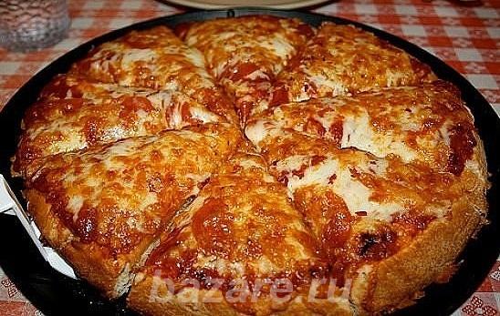 Рецепт пиццы на сковороде за 10 мин