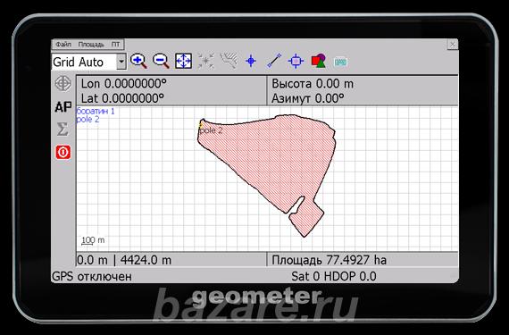 ГеоМетр S5 new - точное измерение площади полей, Адыгейск