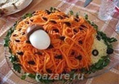 Салат Ежик с корейской морковью, Тоцкое