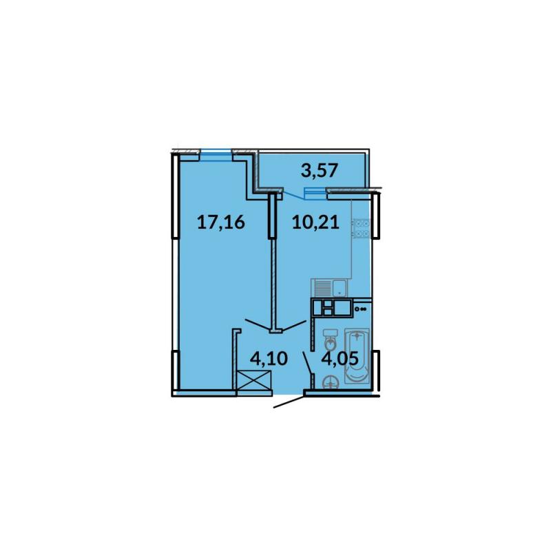 Продаю 1-комн квартиру, 39 кв м