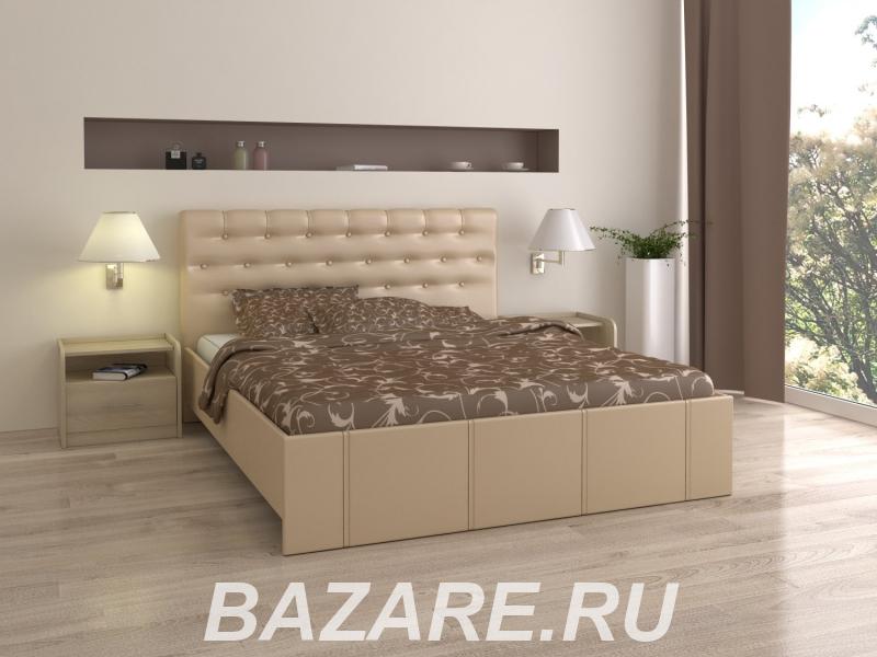 Кровать 1600 Амели тип 6 Дуб молочный Жемчужный, Краснодар