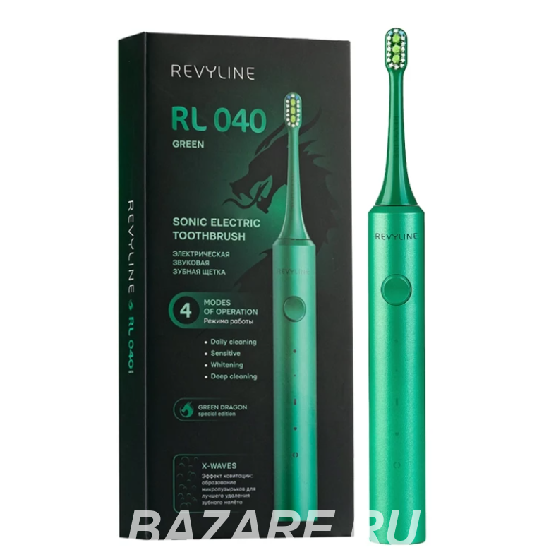 Электрическая зубная щетка Revyline RL040 Green Dragon,  Волгоград