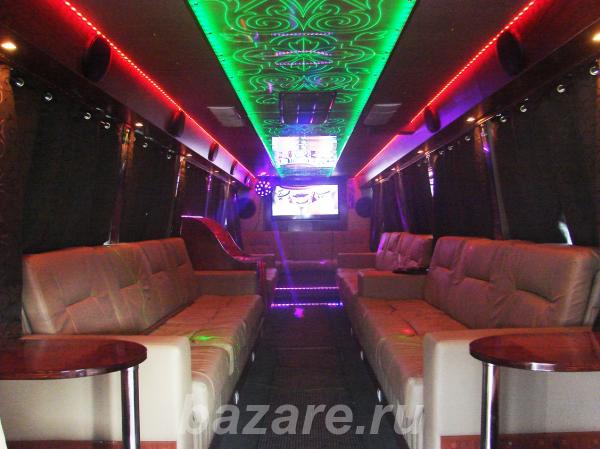 Диско-автобус лимузин для свадьбы, вечеринки, Краснодар