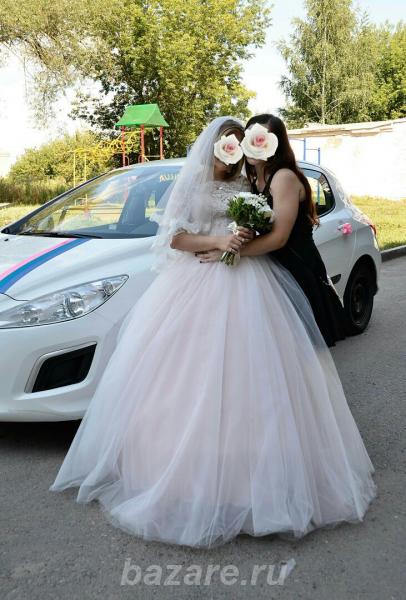 Пудровое свадебное платье,  Казань