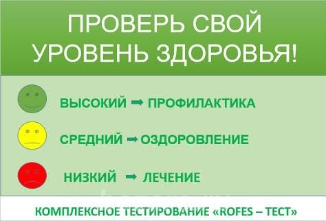 Узнай свой светофор здоровья Тестирование на АПК ROFES,  Екатеринбург