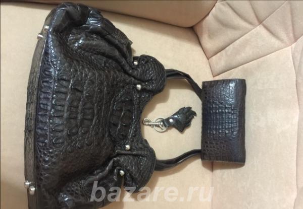 Продам сумку из крокодила кошелёк брелок,  Хабаровск